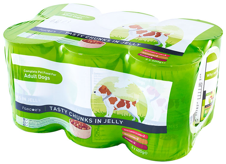 Adult Dog 6 pack chunks in jelly
